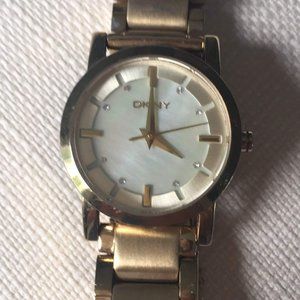 DKNY stainless steel gold watch